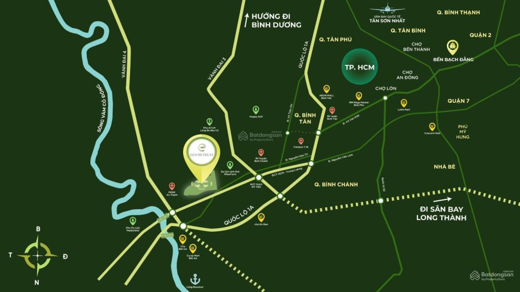 vị trí dự án eco retreat long an