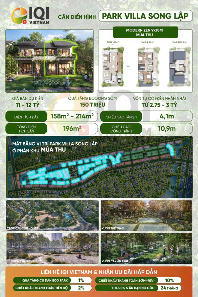 park villa song lập eco retreat long an